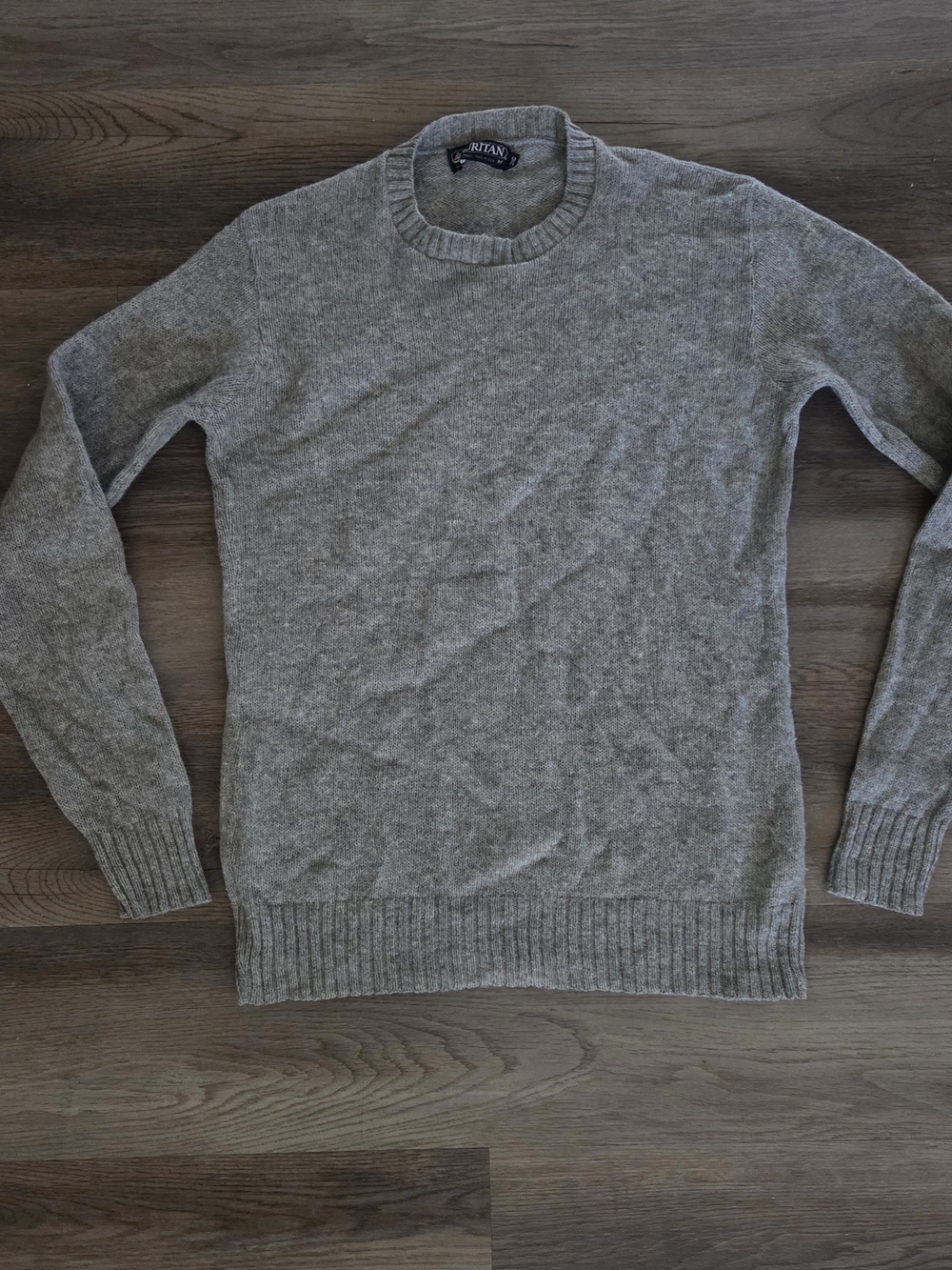 Puritan Vintage Wool Blend Crewneck Sweater Sz M Long Made In USA Grandpacore